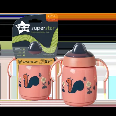 Cana Sippee cu protectie Bacshiled™ pentru +6 luni Roz, 300ml, Tommee Tippee