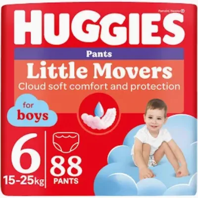 Scutece chilotel Little Movers Pants Mega Marimea 5 pentru baieti 12-17 kg, 96 bucati, Huggies