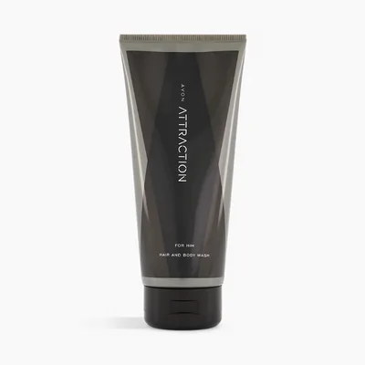 Gel de dus pentru par si corp barbati Attraction, 200ml, Avon