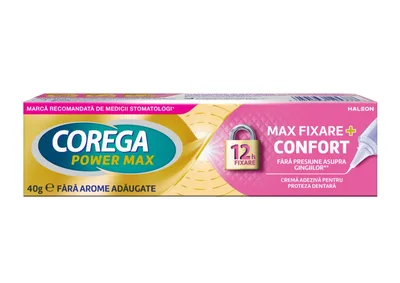 Crema adeziva pentru proteza Fixare & Confort Corega, 40g, Haleon