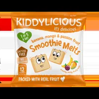Gustare din bucati de piure de fructe cu banana mango si fructul pasiunii +12 luni, 6g, Kiddylicious