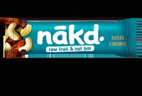 Baton cu caramel sarat raw vegan, 35g, Nakd