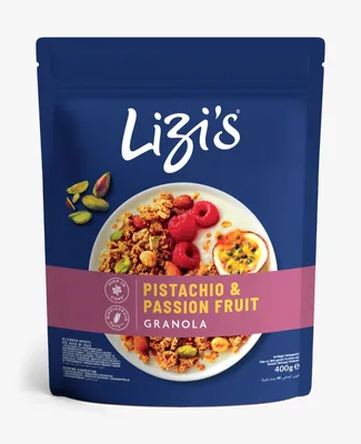 Musli cu fructul pasiunii si fistic, 400g, Lizi's Granola