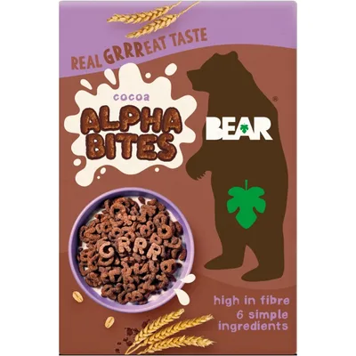 Multicereale Alphabites cu cacao, 350g, Bear