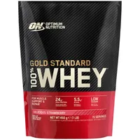 Pudra proteica 100% Whey Gold Standard Capsuni, 450g, Optimum Nutrition