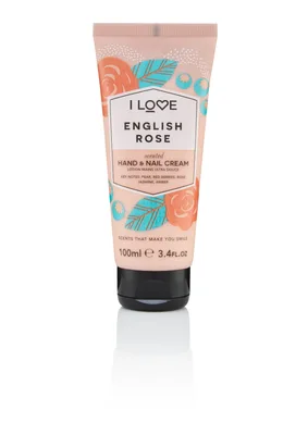 Crema de maini si unghii English Rose, 100ml, I Love Cosmetics
