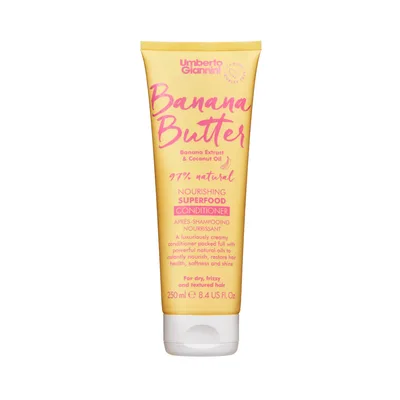 Balsam hranitor pentru par uscat frizzy si texturat Banana Butter, 250ml, Umberto Giannini