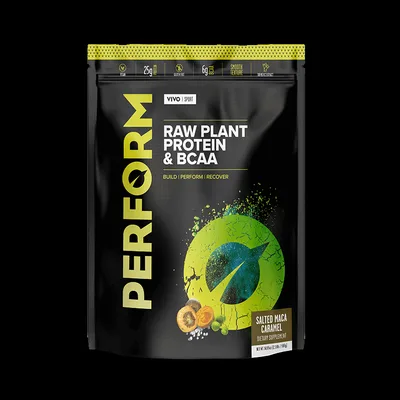 Proteine vegetale si BCAA cu aroma de Caramel sarat si Maca Perform, 988g, Vivo
