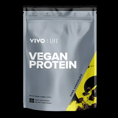 Proteine vegetale cu aroma de Ciocolata neagra Life, 960g, Vivo