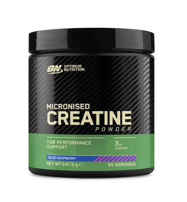 Creatina monohidrata micronizata cu aroma de zmeura, 247.5g Optimum Nutrition