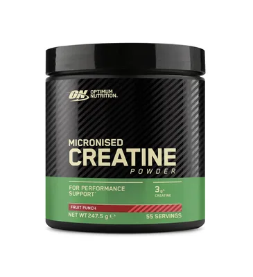 Creatina monohidrata micronizata cu aroma de Punch de fructe, 247.5g Optimum Nutrition