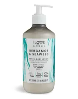 Lotiune de maini si corp Bergamot Seaweed Naturals, 500ml, I Love Cosmetics