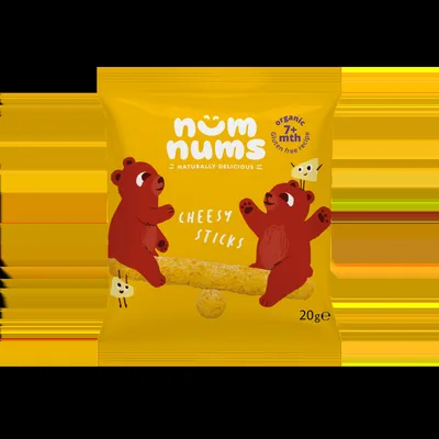 Sticksuri cu branza Bio, + 7 luni, 20g, Num Nums