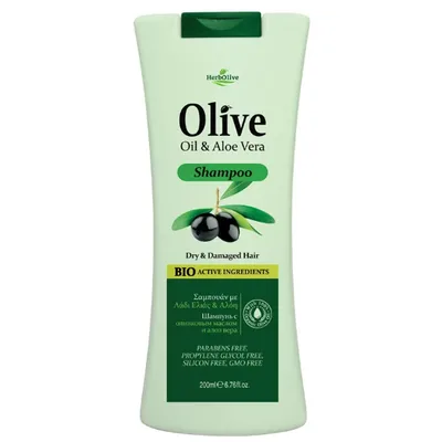 Sampon cu aloe vera pentru par uscat si deteriorat, 200ml, Herbolive