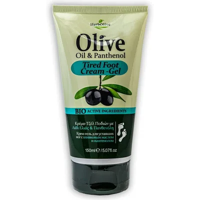 Gel pentru picioare obosite cu ulei de masline si pantenol, 150ml, Herbolive