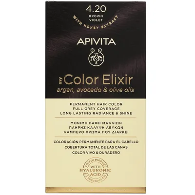 Vopsea de par My Color Elixir N4.20, Apivita