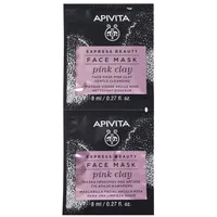 Apivita Express Masca cu Argila Roz, 2 x 8ml