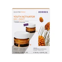 Pachet Black Pine Primus Crema de zi 40ml + Crema de noapte 15ml, Korres
