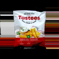 Snack din orez cu aroma de smantana si ceapa, 65g, Tastees