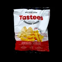 Snack din orez cu aroma de branza cheddar, 65g, Tastees
