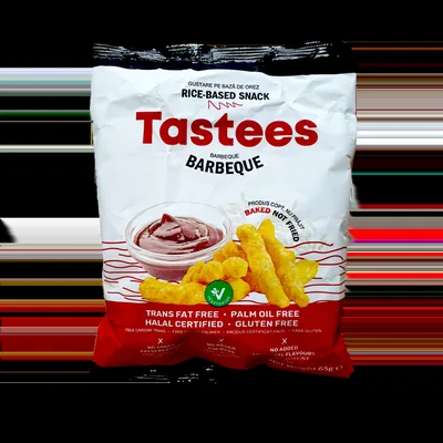 Snack din orez cu aroma de barbeque, 65g, Tastees