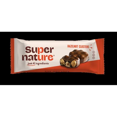 Ciocolata cu alune de padure intregi Bio, 34g, Super Nature