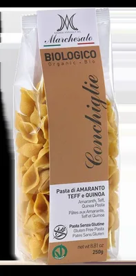 Paste Conchiglie din amarant, teff si quinoa fara gluten Bio, 250g, Marchesato