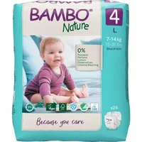 Scutece eco Nr. 4 pentru 7-14 kg, 24 bucati, Bambo Nature