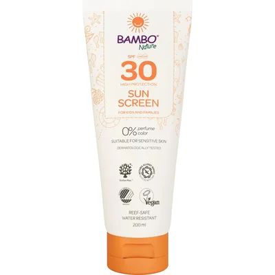 Crema cu protectie solara pentru copii SPF30, 200ml, Bambo Nature
