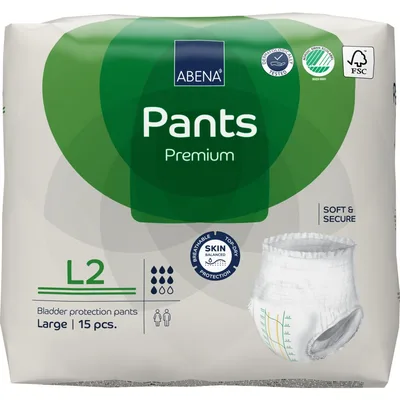 Scutece chilot pentru persoane active L2 100-140 cm Pants Premium cu absorbtie 1900ml, 15 bucati, Abena