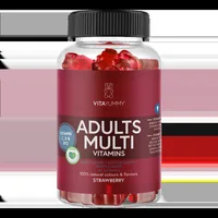 Multivitamine pentru adulti cu aroma de capsuni, 60 jeleuri, Vitayummy