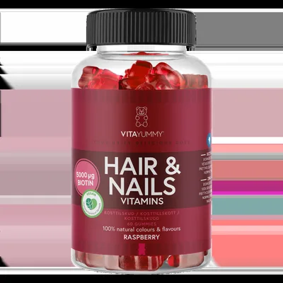 Multivitamine pentru unghii si par, 60 jeluri, Vitayummy