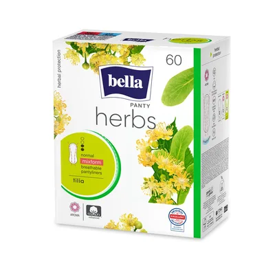 Absorbante Panty Herbs Floare de tei Mixform, 60 bucati, Bella