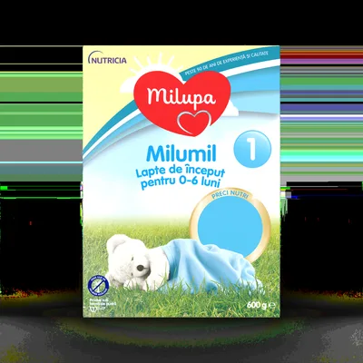 Lapte pentru inceput 0-6 luni Milumil 1, 600g, Milupa