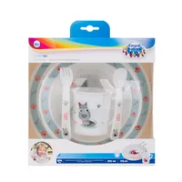 Set pentru masa din plastic Cute Animals Caine, 4 piese, Canpol babies