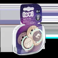 Set suzete din silicon pentru +18 luni Dynamic Night&Day 22/916GIRL, 2 bucati, LOVI
