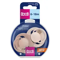 Set suzete din silicon pentru +18 luni Dynamic Prime Nude/Blush 34/407, 2 bucati, LOVI