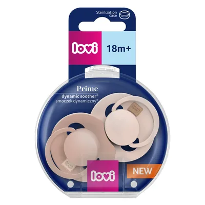 Set suzete din silicon pentru +18 luni Dynamic Prime Nude/Blush 34/407, 2 bucati, LOVI