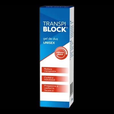 Gel de dus impotriva transpiratiei excesive, 200ml, Transpiblock