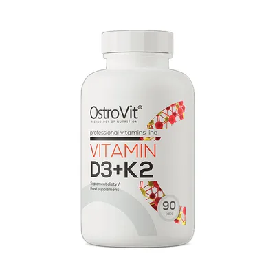 Vitamina D3 + K2 2000UI, 90 tablete, OstroVit