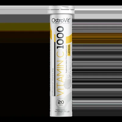 Vitamina C cu aroma de lamaie, 1000 mg, 20 tablete efervescente, OstroVit