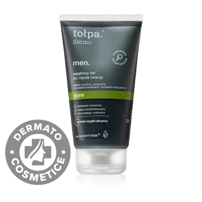 Gel de curatare pentru fata Dermo Men Pure Carbon, 150ml, Tolpa