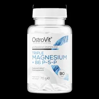Supliment alimentar Triple Magnesium + B6 P-5-P, 90 capsule, OstroVit