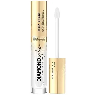 Luciu de buze iluminator Diamond Glow Lip Top Coat, 4.5ml, Eveline Cosmetics