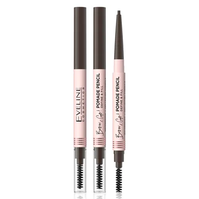 Creion de sprancene Brow & Go Pomade Dark Brown, 4g, Eveline Cosmetics