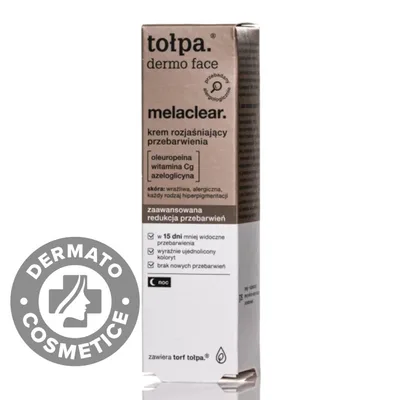 Crema depigmentanta pentru pete pigmentare noapte Dermo Face Melaclear, 40ml, Tolpa