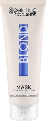 Masca pentru par blond cu pigment neutralizant albastru, 1000ml, Sleek Line