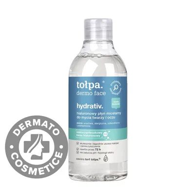Apa micelara cu acid hialuronic pentru ten deshidratat Dermo Face Hydrativ, 400ml, Tolpa