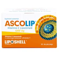 Vitamina C Lipozomala cu aroma de portocale 1000 mg, 30 plicuri, Liposhell