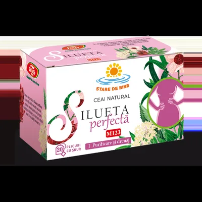 Ceai Silueta perfecta - purificare si drenaj, 20 plicuri, Fares